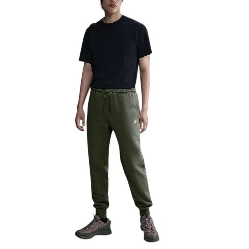 Nike Sportswear Club Fleece Jogger Pants Men M Olive Green Sweatpants Athleisure